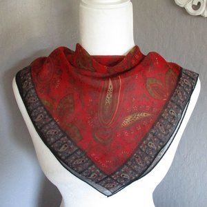 1970s sheer paisley scarf